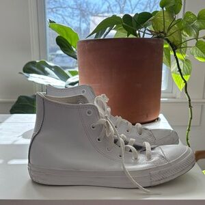 Chuck Taylor White Leather High-Top Sneakers